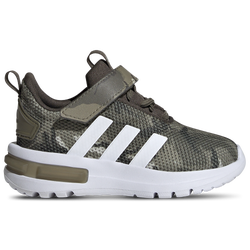 Boys' Toddler - adidas Racer TR23 - White/Olive Strata/Shadow Olive