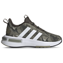 Boys' Grade School - adidas Racer TR23 - White/Shadow Olive/Olive Strata