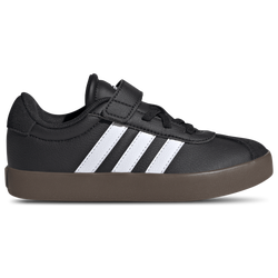 Boys' Preschool - adidas VL Court 3.0 Elastic Lace - Core Black/Footwear White/Core Black