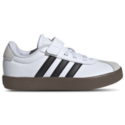 Boys' Preschool - adidas VL Court 3.0 Elastic Lace - Core Black/Footwear White/Grey One