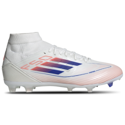 Women's - adidas F50 League Mid Firm Ground   - Lucid Blue/Solar Red/White