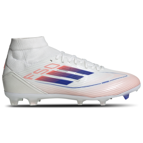 WOMENS - adidas F50 League Mid Firm Ground   - Lucid Blue/Solar Red White