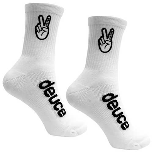 

Deuce Mens Deuce Mid Socks - Mens White/Black Size L