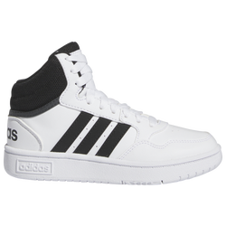 Boys' Preschool - adidas Hoops Mid - Core Black/Grey/White