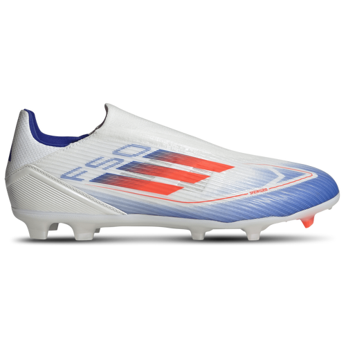 

adidas Mens adidas F50 League Laceless FG - Mens Soccer Shoes White/Solar Red/Lucid Blue Size 8.5
