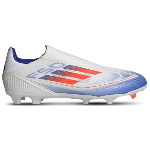 

adidas Mens adidas F50 League Laceless FG - Mens Soccer Shoes White/Solar Red/Lucid Blue Size 9.5