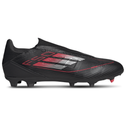 Men's - adidas F50 League Laceless FG - Black/Iron Metallic/Lucid Red
