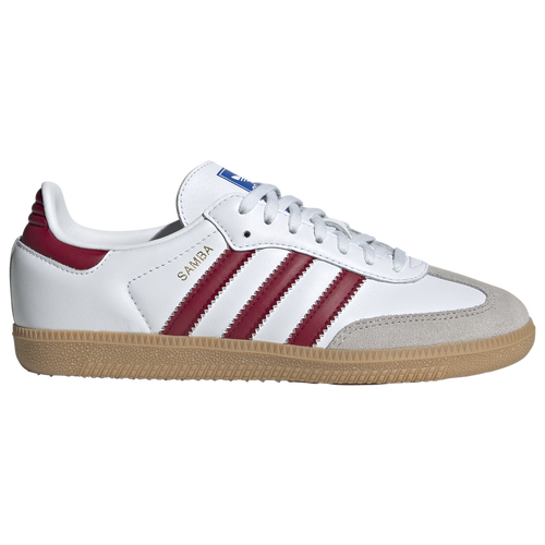 

Boys adidas Originals adidas Originals Samba - Boys' Grade School Shoe Ftwr White/Collegiate Burgundy/Gum 3 Size 07.0