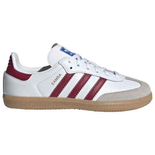 

adidas Originals Boys adidas Originals Samba - Boys' Preschool Shoes White/Maroon/Tan Size 01.5