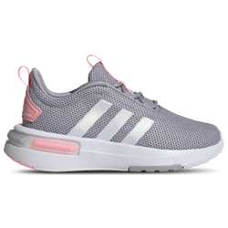 Girls' Grade School - adidas Racer TR23 - Glory Grey/Iridescent/Pink Spark