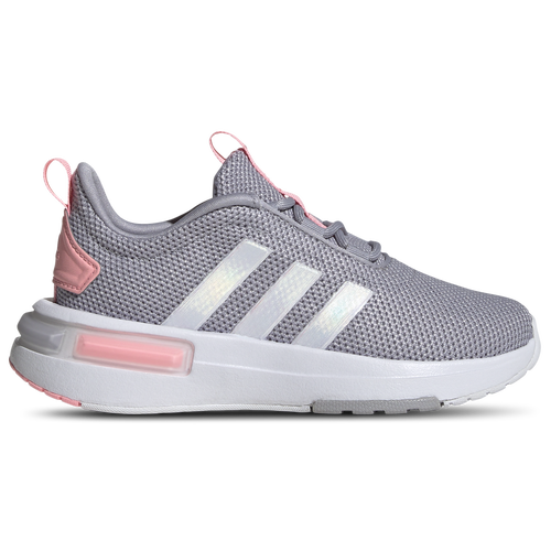 

adidas Girls adidas Racer TR23 - Girls' Grade School Running Shoes Glory Grey/Iridescent/Pink Spark Size 4.5