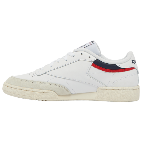 Reebok Mens Club C 85 Nautical Running Shoes White Navy Red Size 12.0