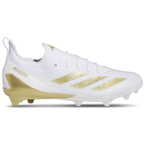 

adidas Mens adidas adiZero Electric+ - Mens Football Shoes White/Gold Metallic/White Size 9.0