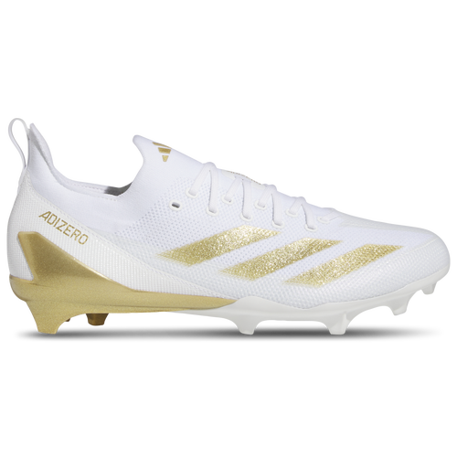 

adidas Mens adidas adiZero Electric+ - Mens Football Shoes White/Gold Metallic/White Size 11.0