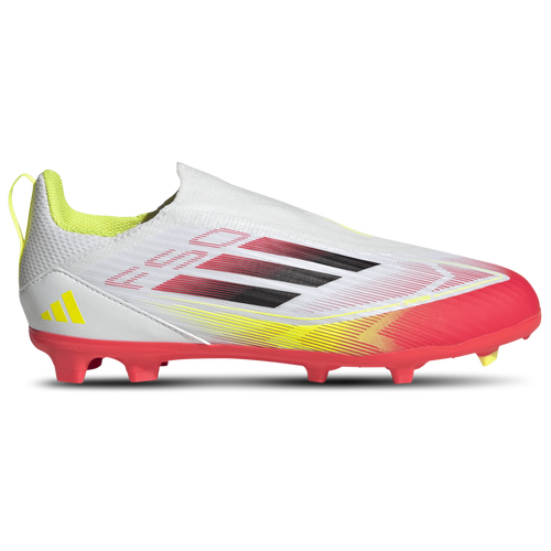 BOYS - adidas F50 League Laceless FG/MG - Black/Solar Yellow White