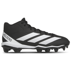 Men's - adidas adizero Impact.2 Molded Rubber Mid Cut Cleats - Core Black/White/Core Black