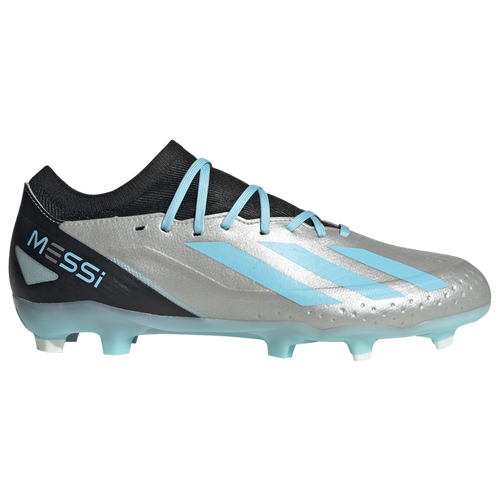 

adidas Mens adidas X Crazyfast Messi.3 FG - Mens Soccer Shoes Silver Metallic/Core Black/Bliss Blue Size 07.0