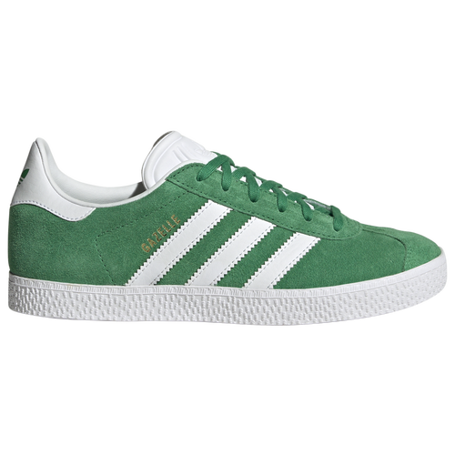 Shop Adidas Originals Boys   Gazelle In Green/white/gold Metallic