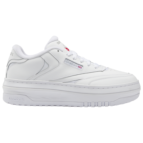 Reebok Womens White Pure Grey Club C Double Extra Leather Low-top Trainers In Ftwr White/ftwr White/pure Grey