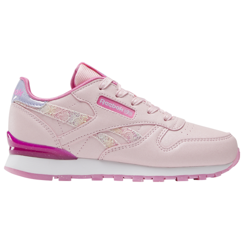 

Reebok Girls Reebok Classic Step N Flash - Girls' Preschool Shoes Pink Glow/Lucid Lilac/Footwear White Size 10.5