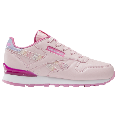 

Reebok Girls Reebok Classic Step N Flash - Girls' Preschool Running Shoes Pink Glow/Lucid Lilac/Footwear White Size 1.0