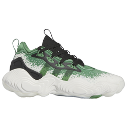 Boys' Grade School - adidas Trae Young 3 - Off White/Green