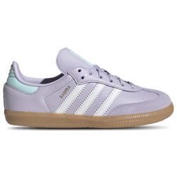 Girls' Preschool - adidas Originals Samba - Silver Dawn/Crystal White/Semi Flash Aqua