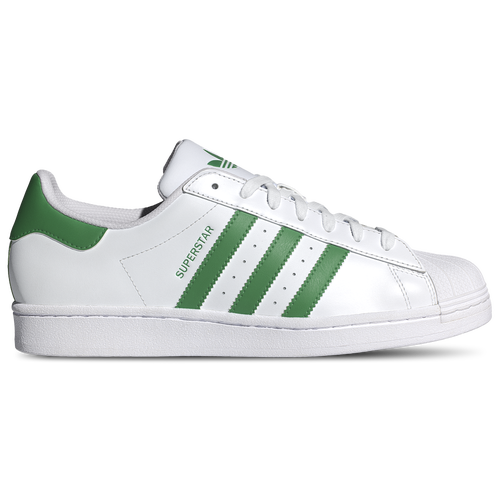 

adidas Originals Mens adidas Originals Superstar Casual Sneaker - Mens Basketball Shoes White/Green/White Size 8.5