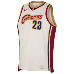 Men's - Nike Lebron Dri-Fit Reserve Jersey - Beige/Red