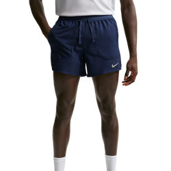 Men's - Nike Dri-FIT Stride 5in Brief-Lined Shorts - Midnight Navy/Reflective Silver
