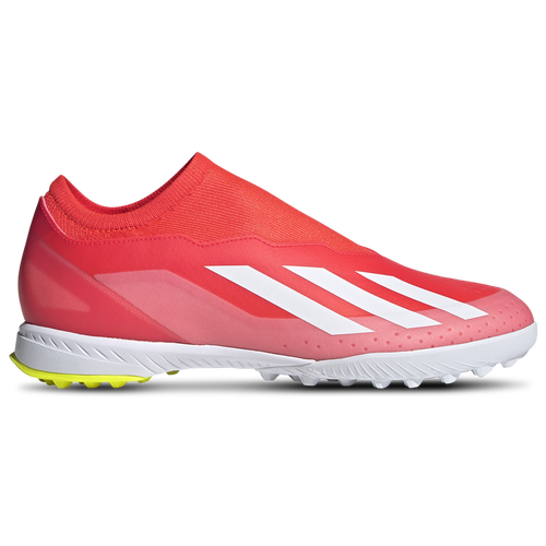 

adidas Mens adidas X Crazyfast League Laceless Turf - Mens Soccer Shoes Solar Red/White/Team Solar Yellow Size 9.5