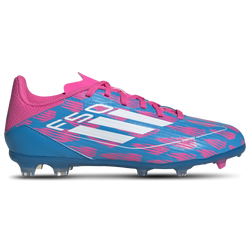 Boys' Grade School - adidas F50 League FG - Solar Blue/White/Solar Pink