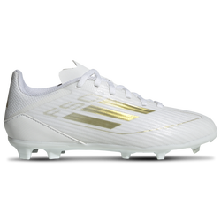 Boys' Grade School - adidas F50 League FG - White/Gold Metallic/White