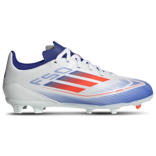 adidas F50 League FG  - adidas White/Solar Red Lucid Blue