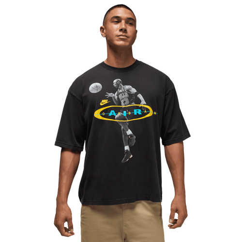 Jordan Brooklyn 2Air Reissue Short Sleeve Crew - Jordan Black/Gamma Blue