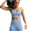 Nike Pro Dri-FIT Seamless High-Rise 5In Short - Women's Work Blue