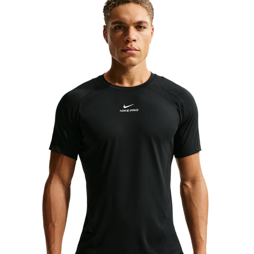 MENS - Nike Pro Training Dri-FIT Adv SS Top - Black/White