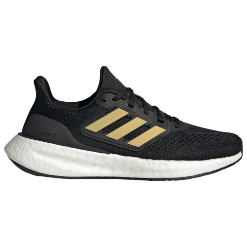 

adidas Womens adidas Pureboost 23 - Womens Running Shoes Black/Gold/White Size 8.0