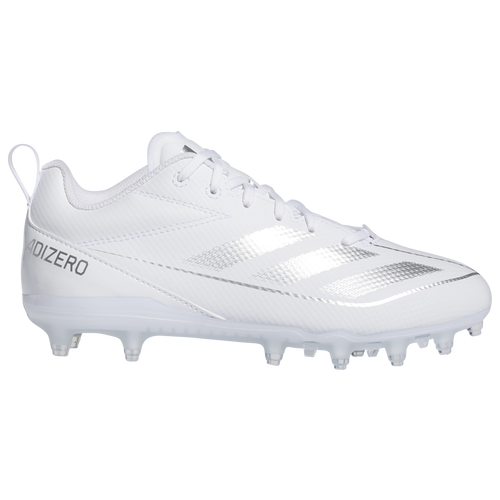 

Boys adidas adidas Adizero Electric .2 Jr, - Boys' Grade School Football Shoe Silver Metallic/Cloud White/Cloud White Size 04.0