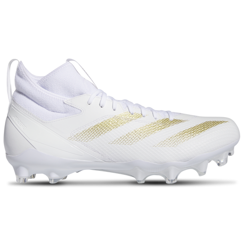 

adidas Mens adidas Adizero Impact - Mens Football Shoes White/Gold Metallic/White Size 10.5