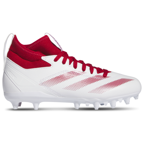 

Boys adidas adidas Adizero Impact .2 Mid Jr - Boys' Grade School Football Shoe White/Team Power Red/White Size 05.0
