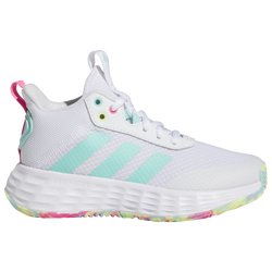 Boys' Grade School - adidas Ownthegame 2.0 - Flash Aqua/Lucid Pink/White