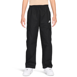 Boys' Grade School - Nike NSW Club Woven Cargo Pant - Black/White