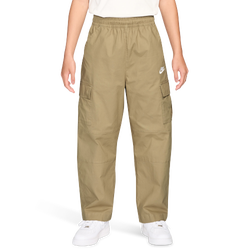 Boys' Grade School - Nike NSW Club Woven Cargo Pants - Beige/White
