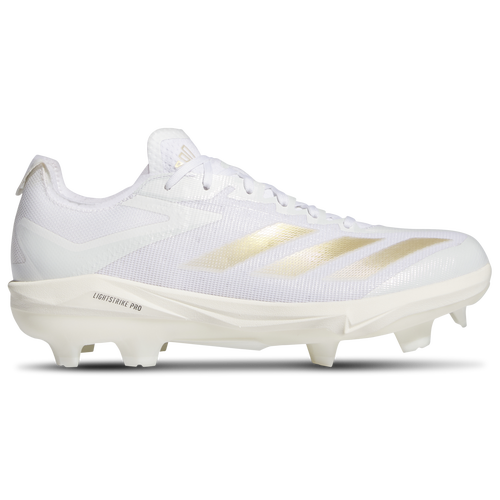 

adidas Mens adidas adiZero Electric+ TPU Dugout - Mens Baseball Shoes Off White/Gold Metallic/White Size 12.0