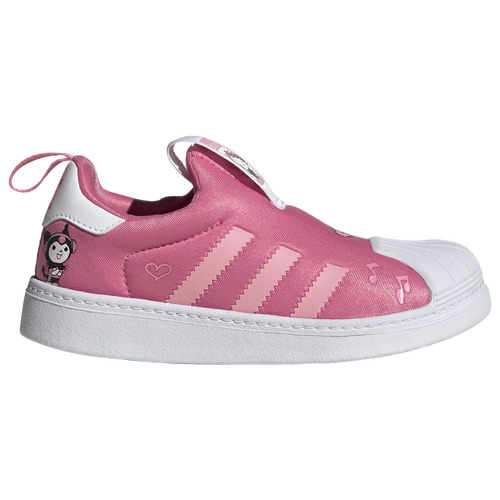 Adidas Originals Kids' Girls  Superstar In White/pink Fusion/black
