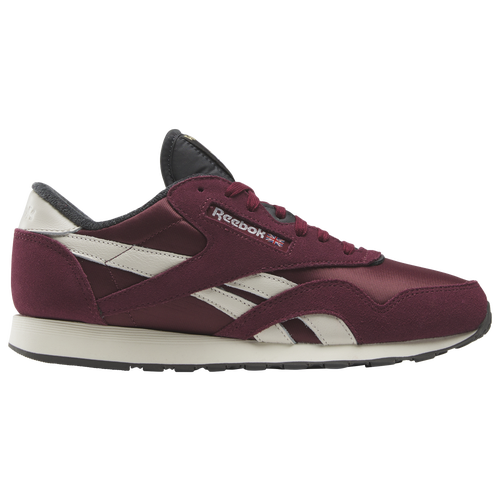 

Reebok Mens Reebok CL Nylon - Mens Running Shoes Classic Maroon F23/Cold Grey 7/Chalk Size 10.5