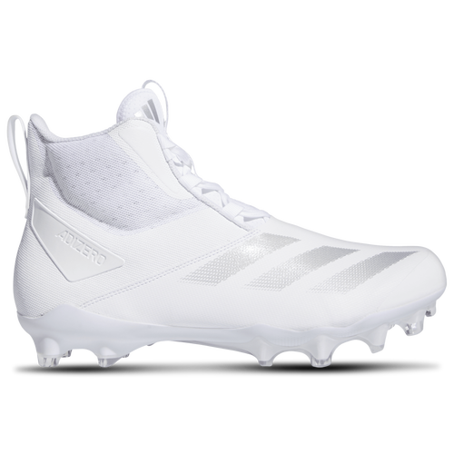 

adidas Mens adidas adiZero Chaos Lineman - Mens Football Shoes White/Silver Metallic/White Size 10.0