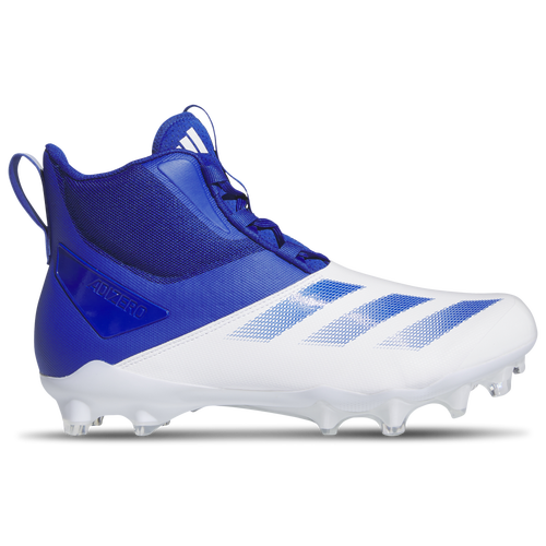 

adidas Mens adidas adiZero Chaos Lineman - Mens Football Shoes White/White/Team Royal Blue Size 11.0