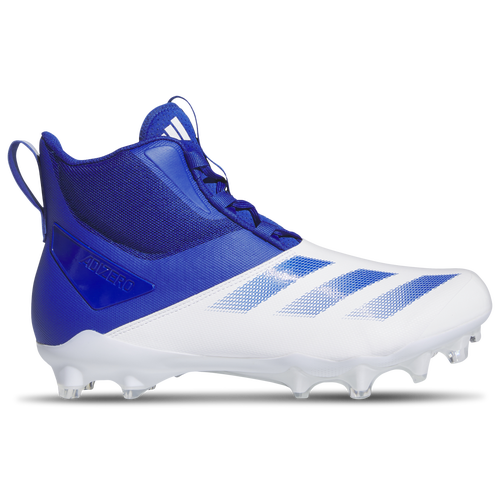 

adidas Mens adidas adiZero Chaos Lineman - Mens Football Shoes White/White/Team Royal Blue Size 10.5